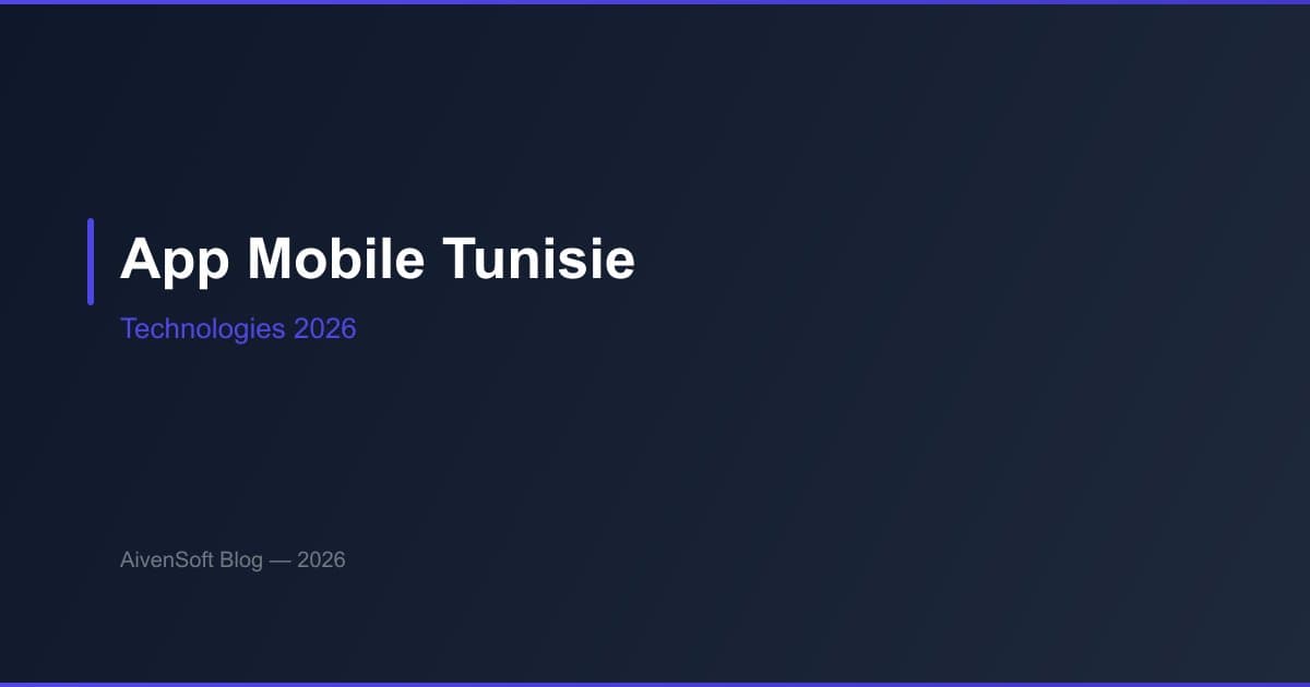 Développement application mobile en Tunisie