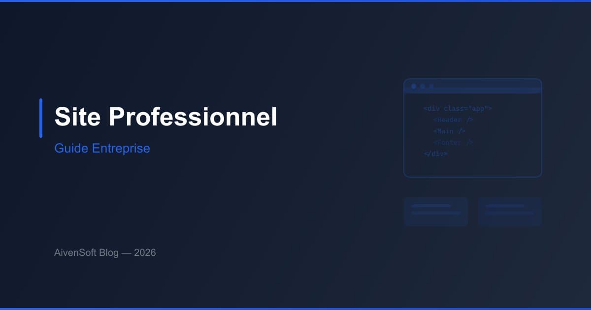 Pourquoi Votre Entreprise a Besoin d'un Site Web Professionnel en 2026